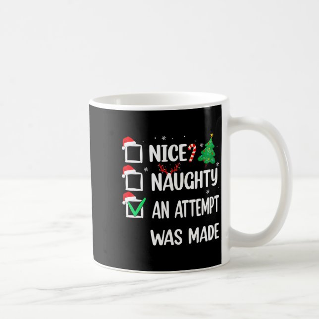 Caneca De Café Nice Naughty An Attempt Was Made Christmas List Te (Direita)
