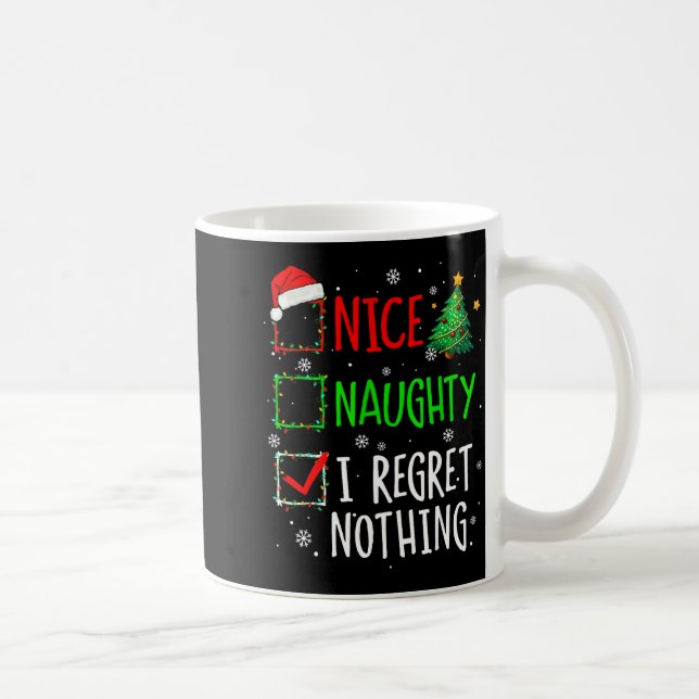 Caneca De Café Nice Naughty I Regret Nothing Christmas List Santa (Direita)