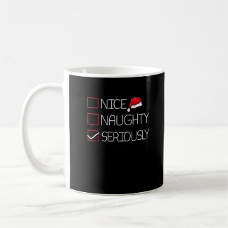 Caneca De Café Nice Naughty Seriously Christmas Modern Style