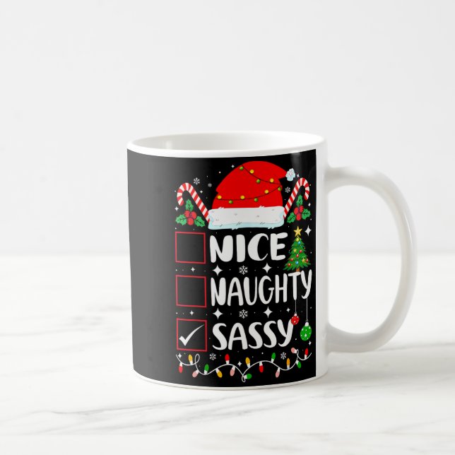 Caneca De Café Nice Naughty Sy Christmas List  (Direita)