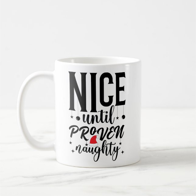 Caneca De Café Nice Until Proven Naughty Santa (Esquerda)