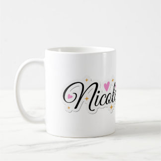 Caneca De Café Nicole name cute design