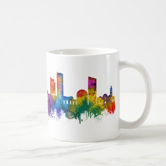 Caneca De Café Nicosia Cyprus Skyline (Direita)