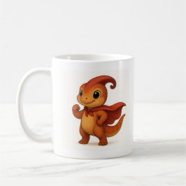 Caneca De Café Niedlicher Parasaurolophus Cartoon – Dino‑Held mit