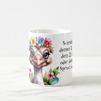 Caneca De Café niedlicher Vogel Strauß 8