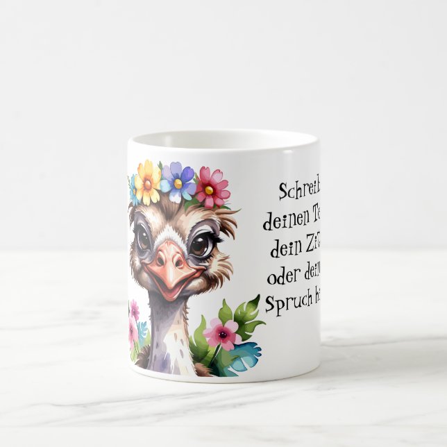 Caneca De Café niedlicher Vogel Strauß 8 (Centro)