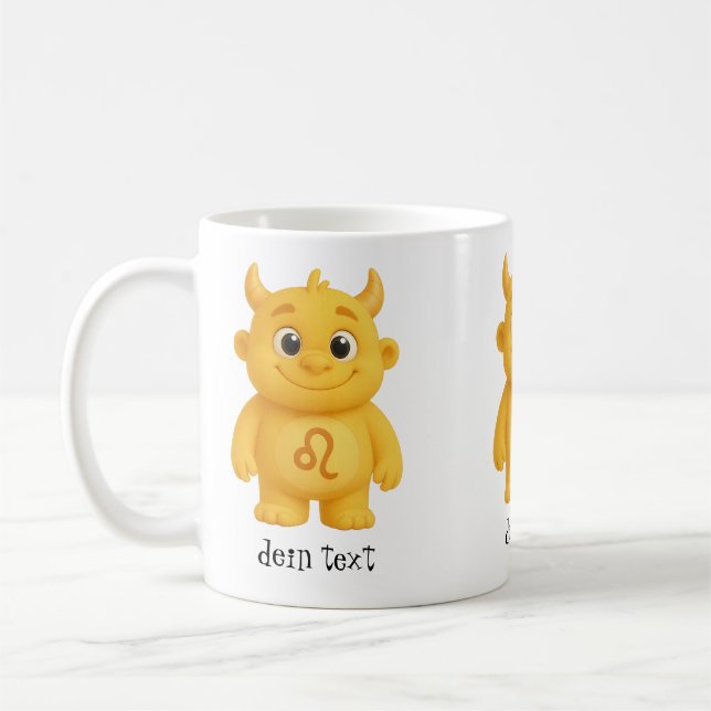 Caneca De Café niedliches Sternzeichen Monster Löwe (Esquerda)