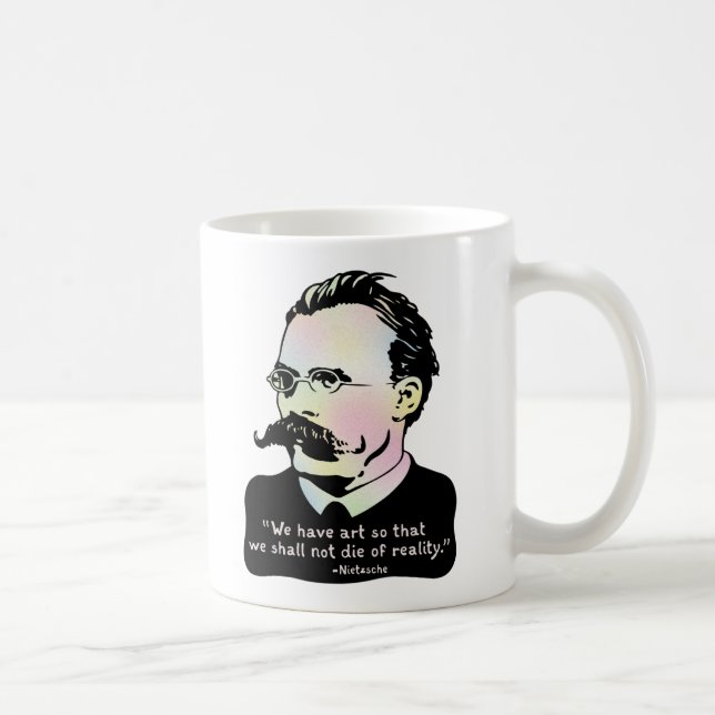 Caneca De Café Nietzsche - realidade da arte v. (Direita)