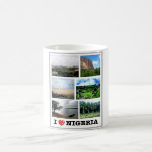 Caneca De Café Nigéria - I Love -