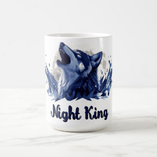 Caneca De Café Night King - Howling Wolf com Lua