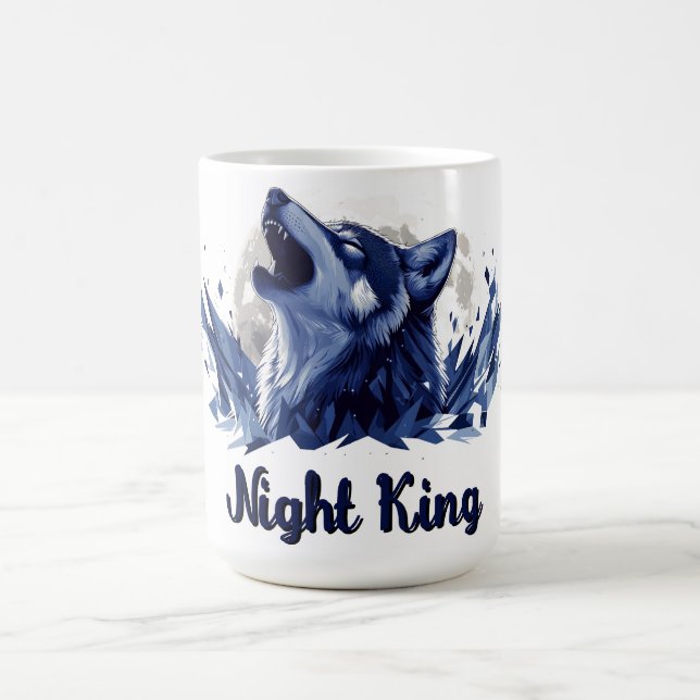 Caneca De Café Night King - Howling Wolf com Lua (Centro)