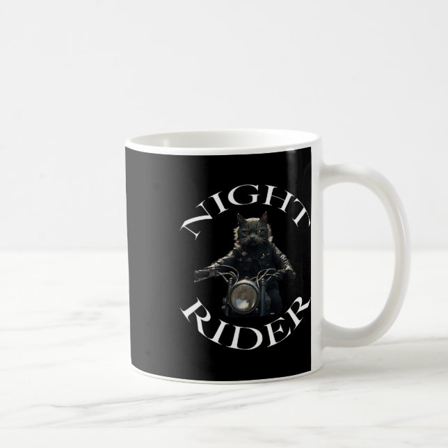 Caneca De Café Night Rider Bad Cat (Direita)