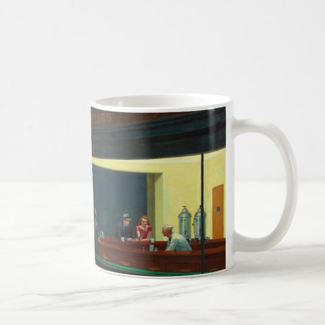 Caneca De Café "Nighthawks" de Edward Hopper (Direita)