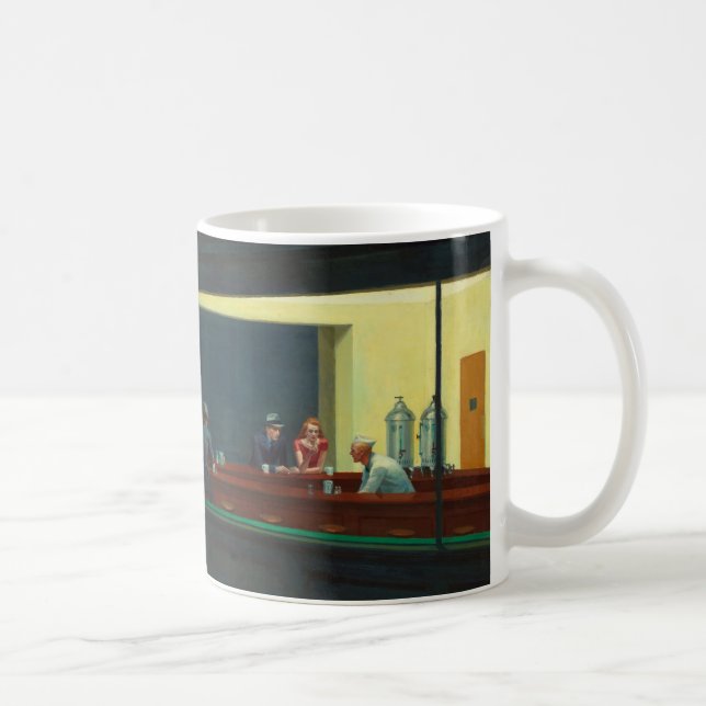 Caneca De Café Nighthawks pintura de Edward Hopper  (Direita)
