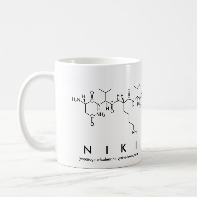 Caneca De Café Niki peptide name mug (Esquerda)