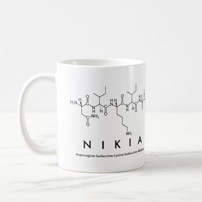 Caneca De Café Nikia peptide name mug (Esquerda)