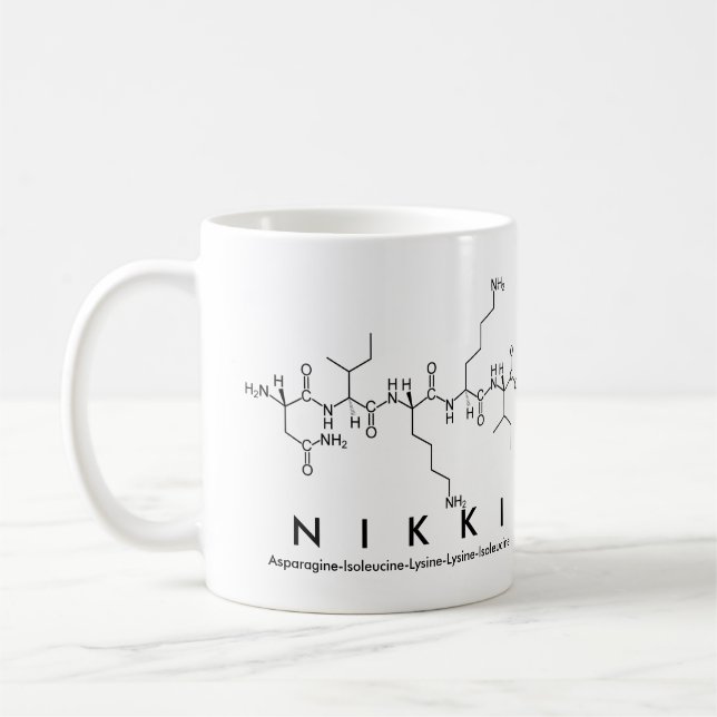 Caneca De Café Nikki peptide name mug (Esquerda)