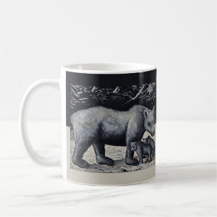 Caneca De Café Niko Pirosmani - Urso Branco com Cubs