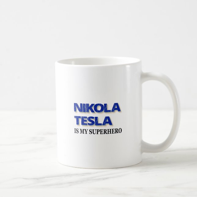 Caneca De Café Nikola Tesla É Minha Super-Herói (Direita)