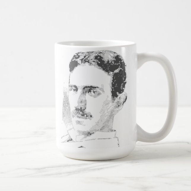 Caneca De Café Nikola Tesla Face (Direita)