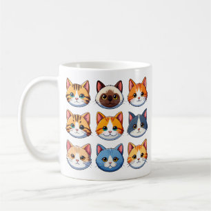 Caneca De Café Nine cat enfrenta raças diferentes