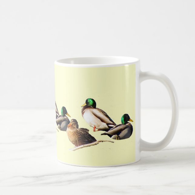 Caneca De Café Nine Mallard Ducks (Direita)