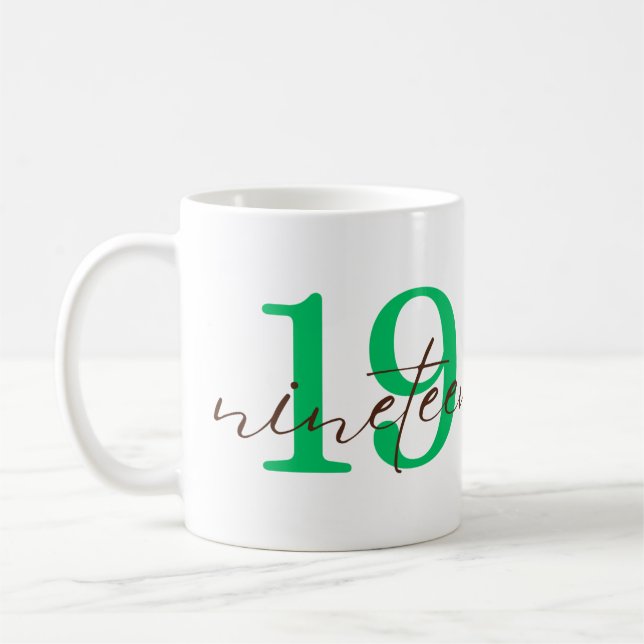 Caneca De Café Nineteenth Year with Personalization (Esquerda)
