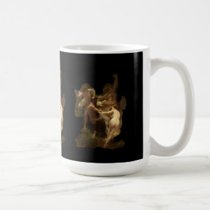 Caneca De Café Ninfas e Satyr por William-Adolphe Bouguereau