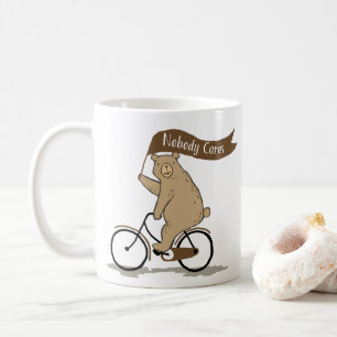 Caneca De Café Ninguém importa-se o urso, humor engraçado, anim