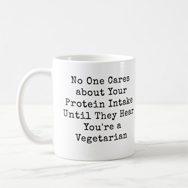 Caneca De Café Ninguém se Importa com a Sua Ingestão de Proteínas (Esquerda)