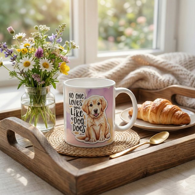 Caneca De Café Ninguém Te Ama Como Um Cão Faz Mug (This, "No one loves you like a dog does" mug would make a great gift for the dog lover in your life)