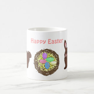 Caneca De Café Ninho de Páscoa com Coelhinhos