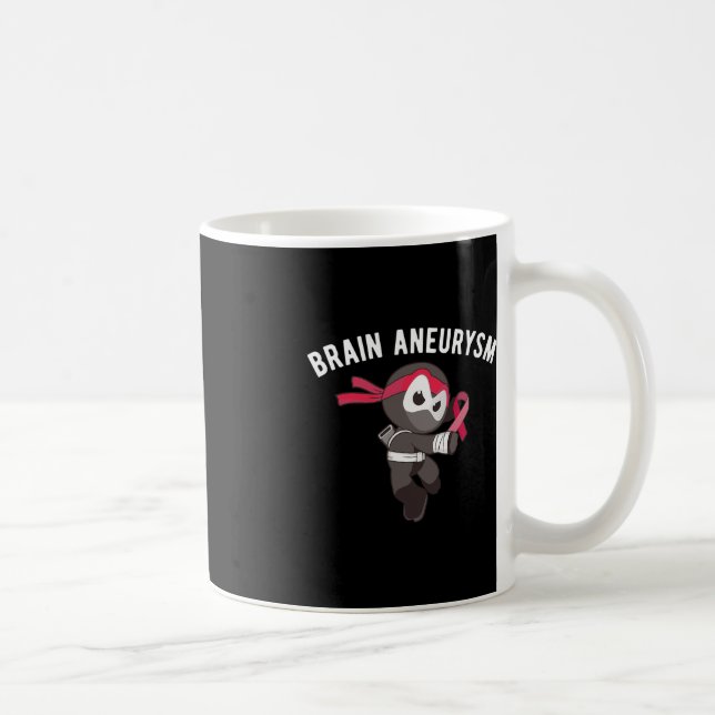 Caneca De Café Ninja Brain Aneurysm Sensibilização Artes Marciais (Direita)