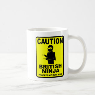 Caneca De Café Ninja britânico engraçado