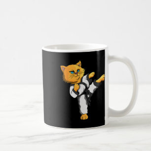 Caneca De Café Ninja Cat Karate Martial Arts Taekwondo Proprietár