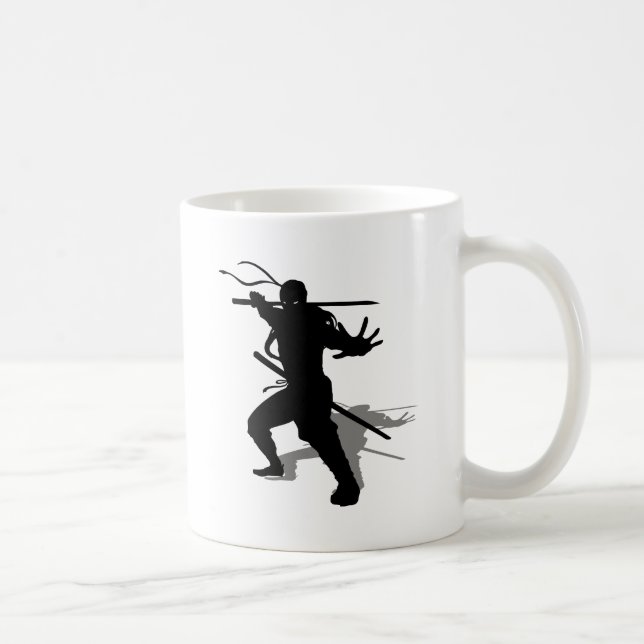 Caneca De Café Ninja con sombra (Direita)