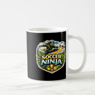 Caneca De Café Ninja de Futebol Jogador de Futebol Engraçado Aman