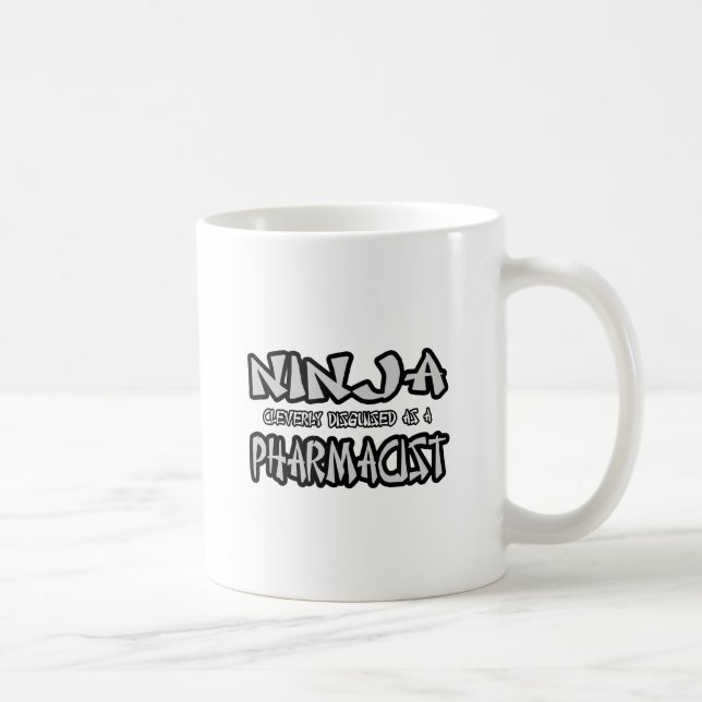Caneca De Café Ninja... Farmacêutico (Direita)