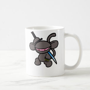 Caneca De Café Ninja preto Garra-Nenhumas palavras