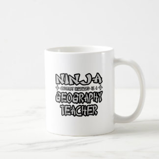 Caneca De Café Ninja... Professor de Geografia