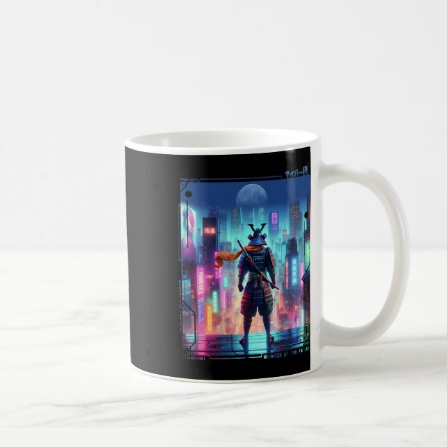 Caneca De Café Ninja Samurai Poli Elétrico No Cybe Retrovisor Jap (Direita)