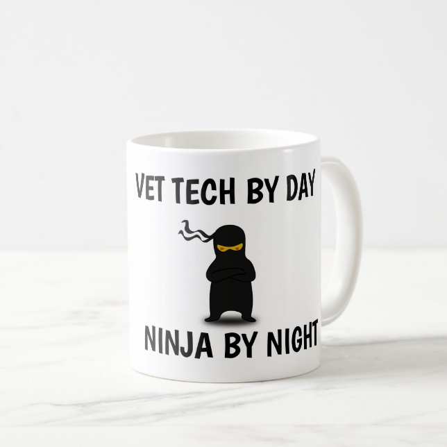 CANECA DE CAFÉ NINJA TÉCNICO VET (Frente Esquerda)