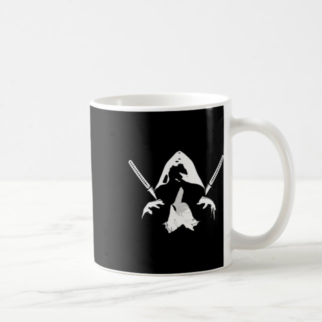 Caneca De Café Ninja Warrior Bushido Samurai Sword Fighter Martia (Direita)