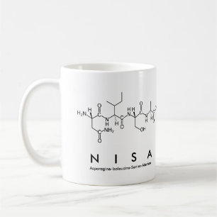 Caneca De Café Nisa peptide name mug