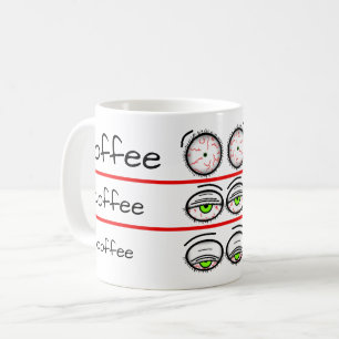 Caneca De Café Níveis de humor engraçado de café Design