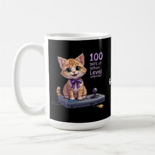 Caneca De Café Nível 100 Dias de Celebração sem Bloqueio Escolar