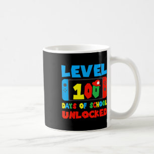 Caneca De Café Nível 100 Dias De Escola Desbloqueado Video Games