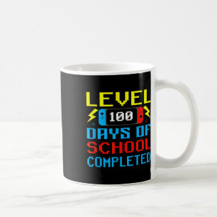 Caneca De Café Nível 100 Dias De Professores De Jovens De Jogador