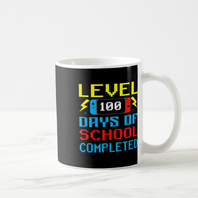 Caneca De Café Nível 100 Dias De Professores De Jovens De Jogador (Direita)