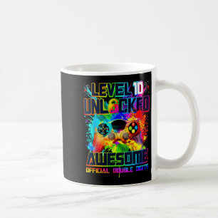 Caneca De Café Nível 10 Desbloqueado Incrível Aniversário de Meni
